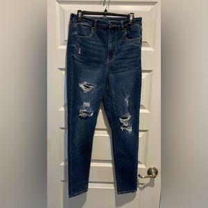 American Eagle Curvy Super High Rise Jeggings, Size Large